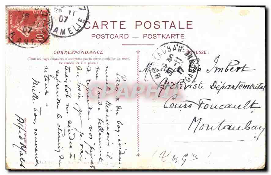 CPA Paris Notre Dame — Verso