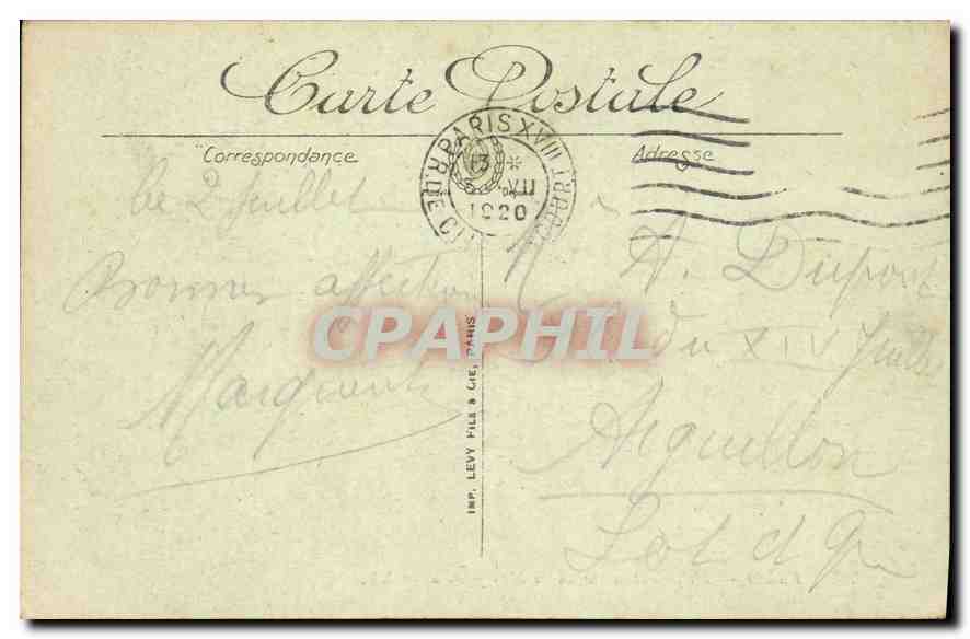 CPA Paris l'Opera et la Station du Metropolitain  — Rückseite