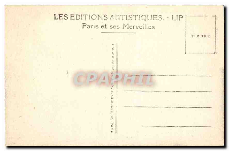 CPA Paris le Pont Alexandre III  — Verso