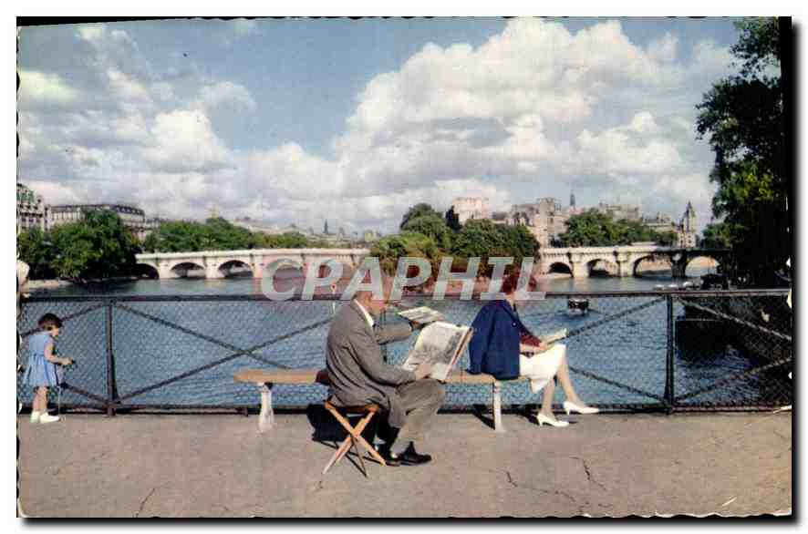CPA Paris la Cite vue du Pont des Arts 
