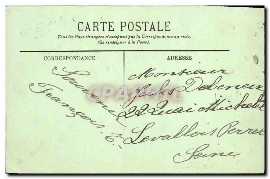 CPA Paris le Bois de Boulogne le Lac  — Rückseite