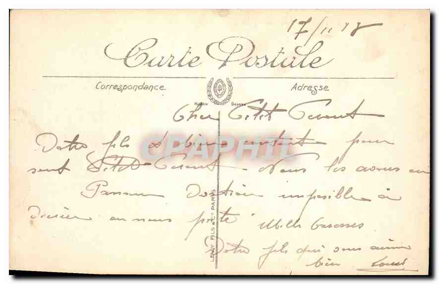CPA Paris le Palais du Luxembourg  — Rückseite