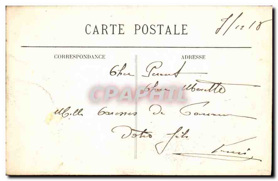 CPA Paris le Pantheon et la Statue de JJ Rousseau  — Rückseite