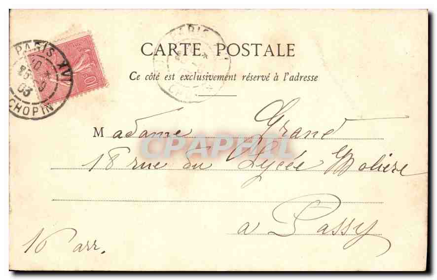 CPA Paris le Grand Palais  — Rückseite