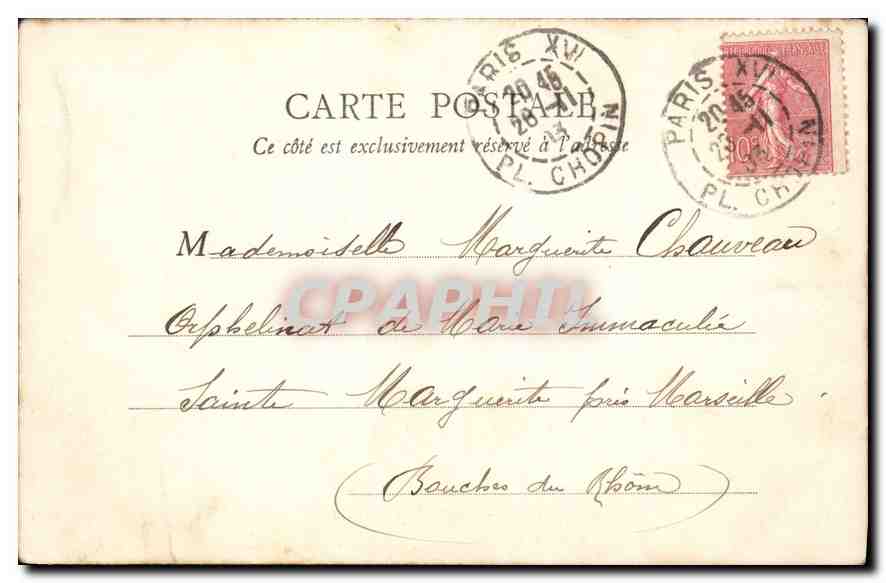 CPA Paris Pont Alexandre III  — Verso