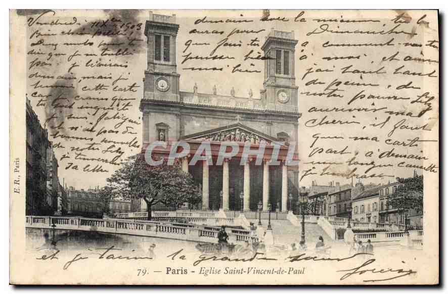 CPA Paris Eglise Saint Vincent de Paul 