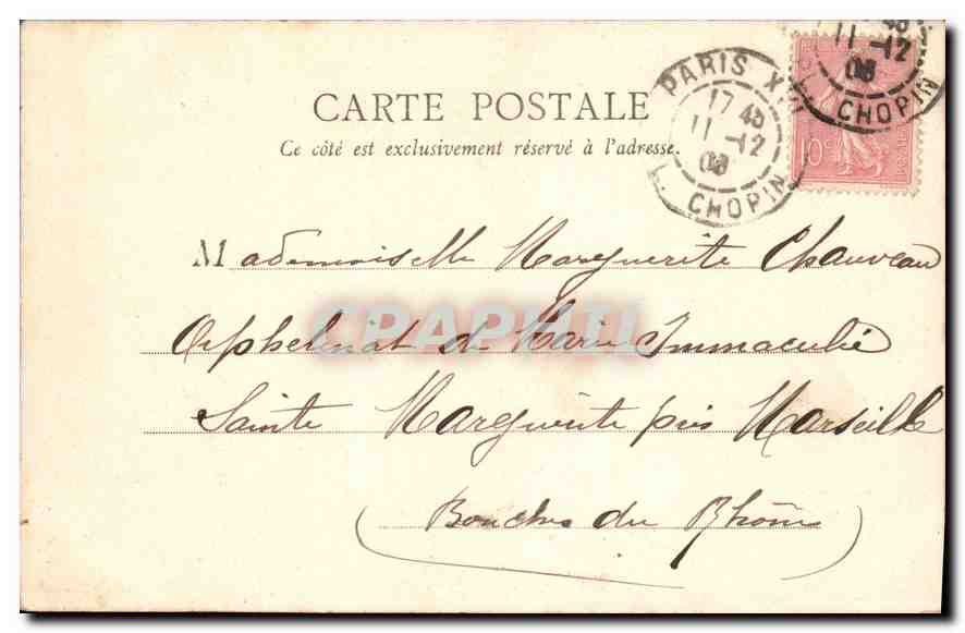 CPA Paris Eglise Saint Vincent de Paul  — Rückseite