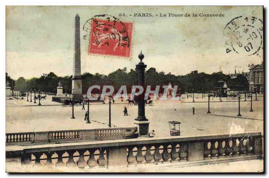 CPA Paris la Place de la concorde 