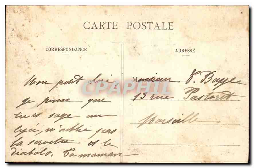 CPA Paris la Place de la concorde  — Rückseite
