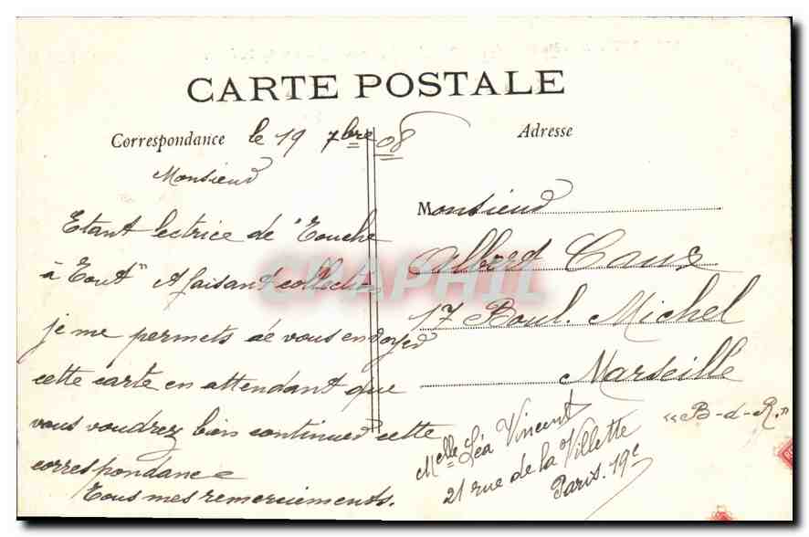 CPA Paris Buttes Chaumont le Montee au Belvedere  — Verso