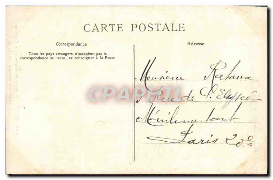 CPA Paris Bois de Boulogne la Cascade la Sortie des Grottes  — Verso
