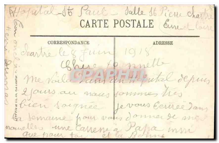 CPA Chartres Colonne elevee a la Memoire de Marceau place Marceau  — Rückseite
