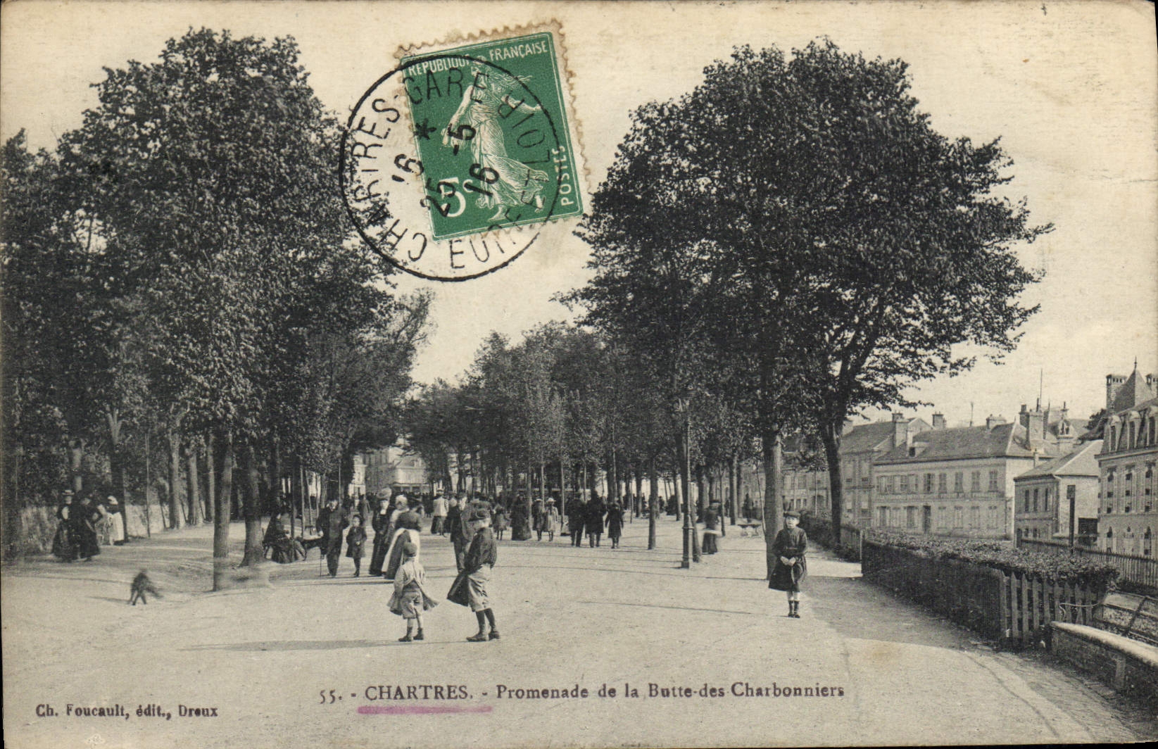 CPA Chartres Promenade de la Butte des Charbonniers 