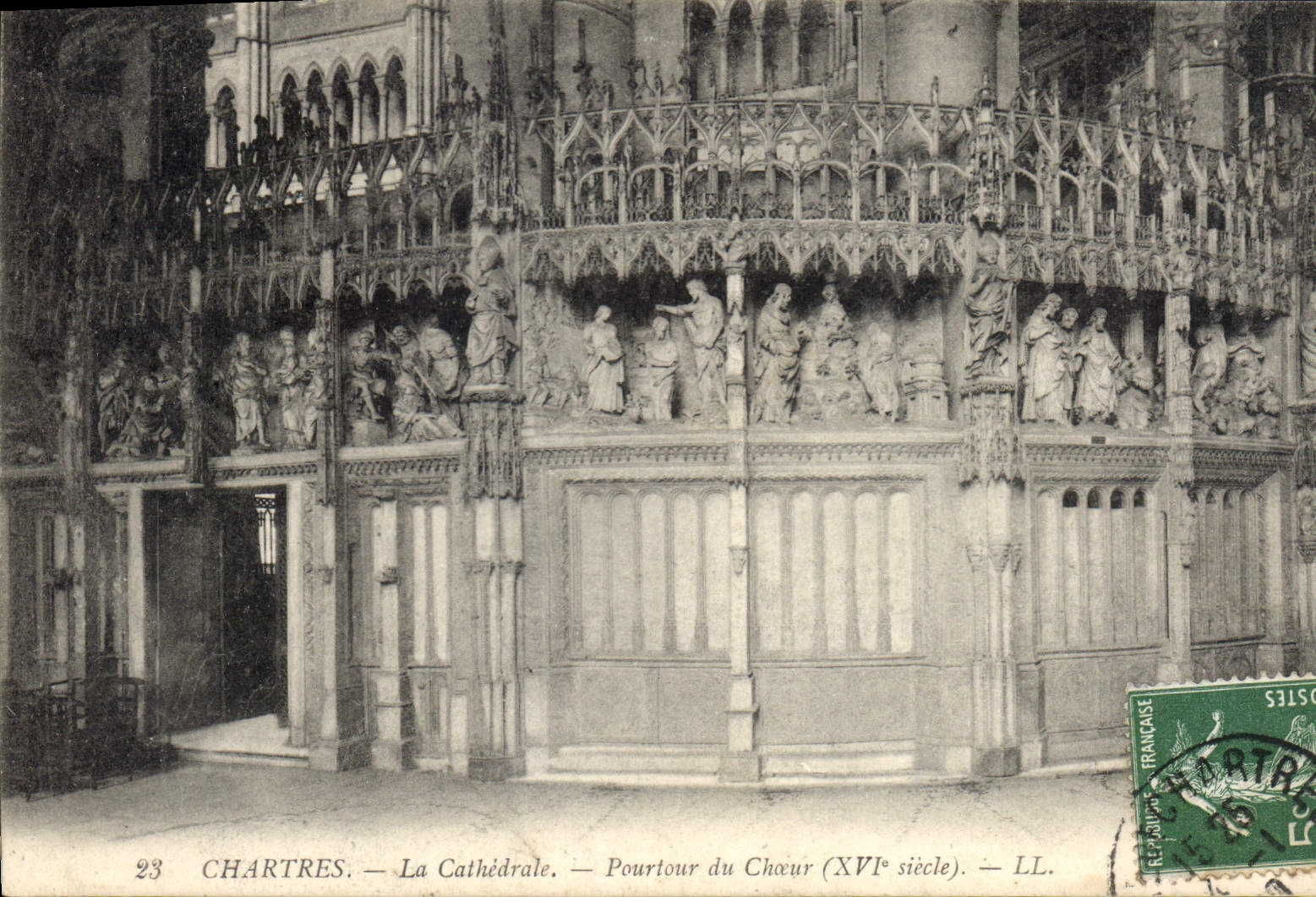 CPA Chartres la Cathedrale Pourtour du Choeur XVI siecle 