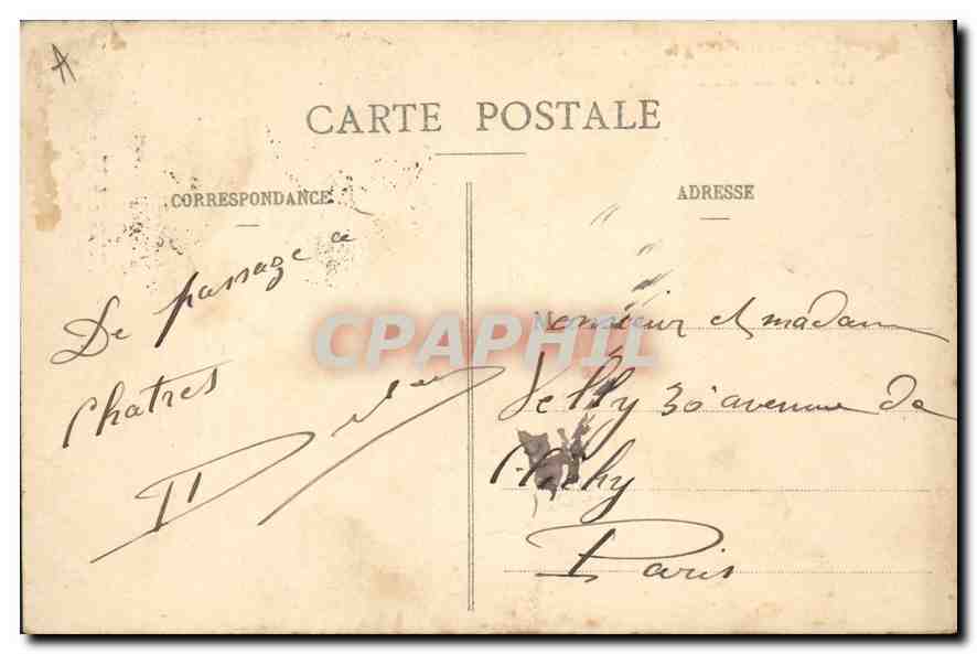CPA Chartres Monument eleve a la Gloire de Pasteur en memoire de ses experiences sur la Vaccination  — Rückseite
