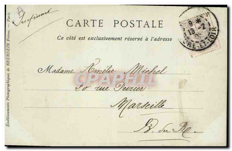 CPA Chartres la Sttaue de Marceau  — Rückseite