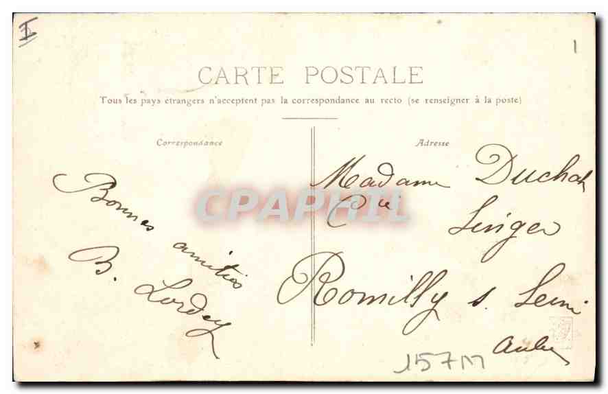 CPA Dijon Jardins de la Place Darcy  — Rückseite