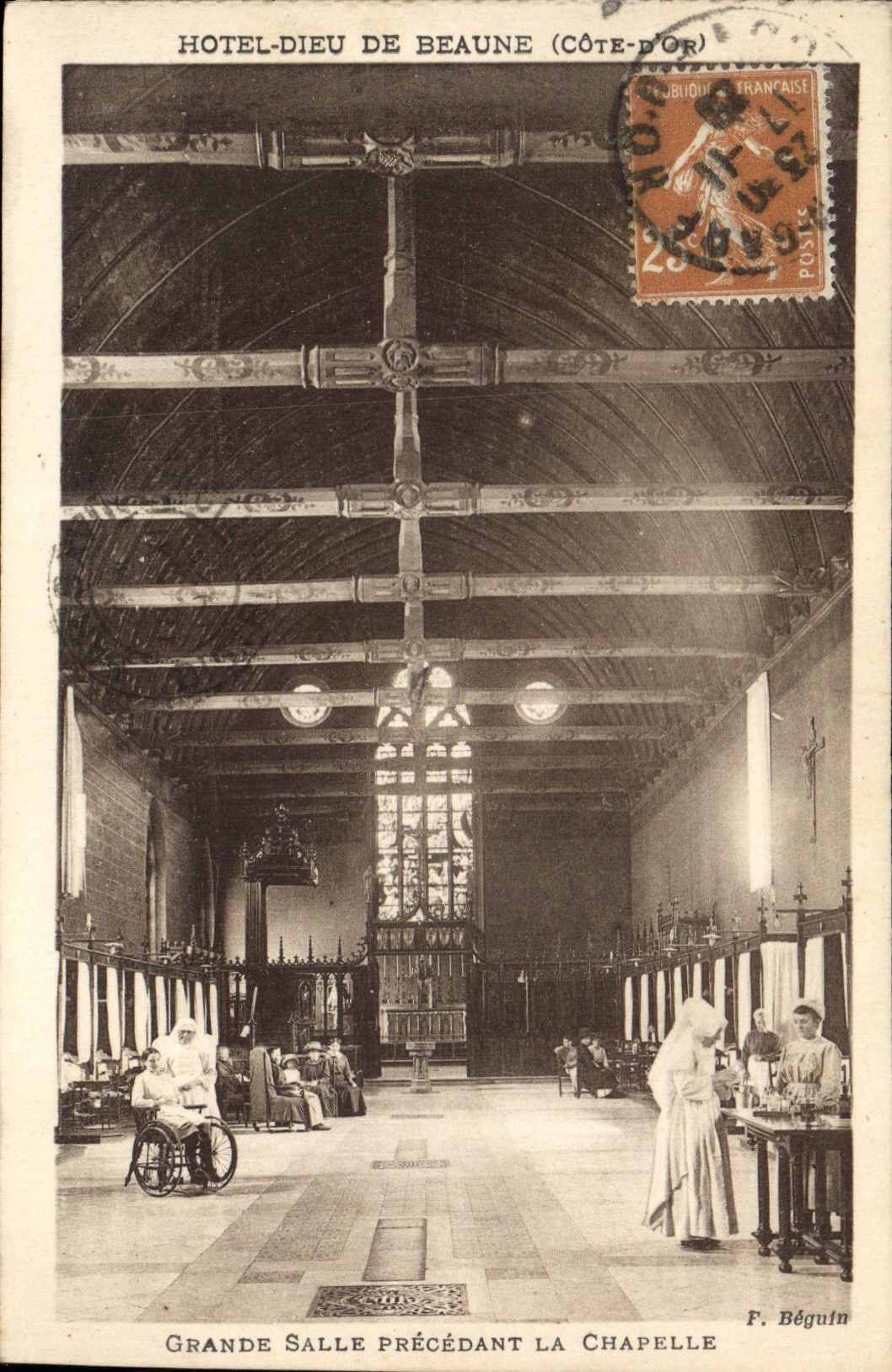 CPA Hotel Dieu de Beaune Cote d'Or Grande Salle Precednt la Chapelle 