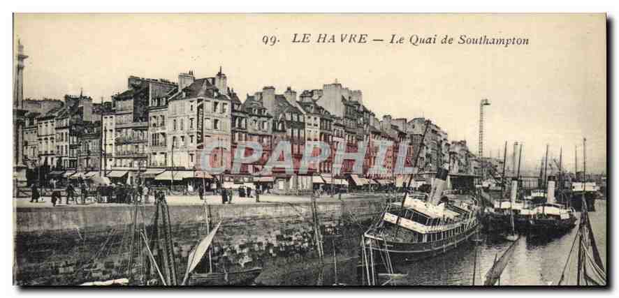 CPA Le Havre Le Quai de Southampton Bateaux