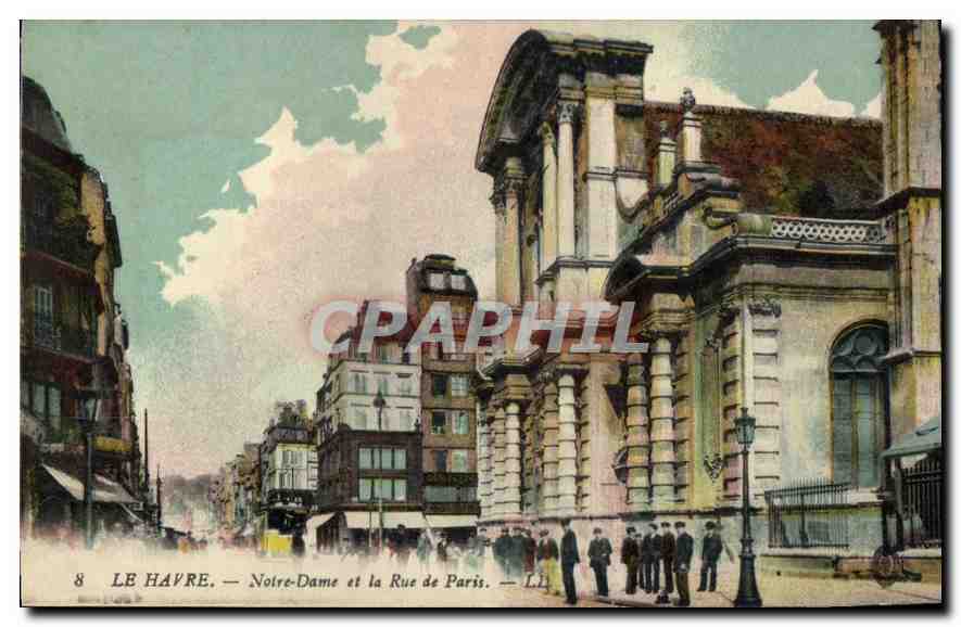 CPA Le Havre Notre Dame et la Rue de Paris 