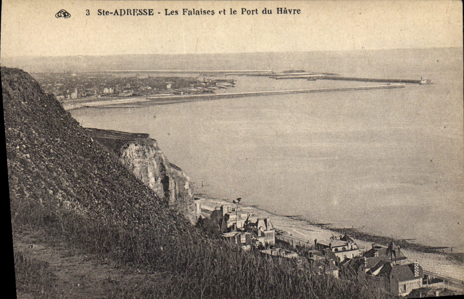 CPA Ste Adresse Les Falaises et le Port du Havre 