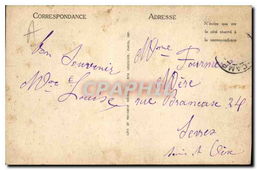 CPA Fecamp La Benedictine la cour d'Honneur  — Rückseite