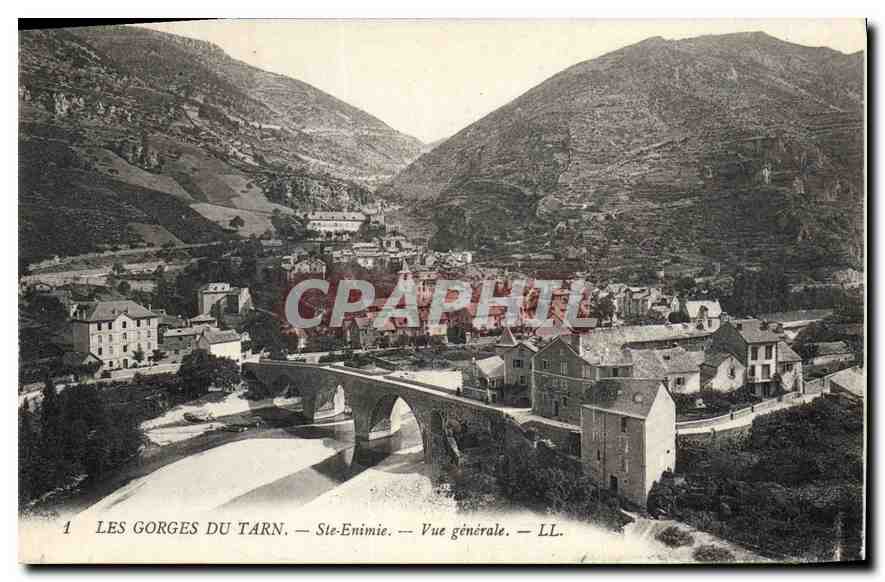 CPA Les Gorges du Tarn Ste Enimie Vue generale 