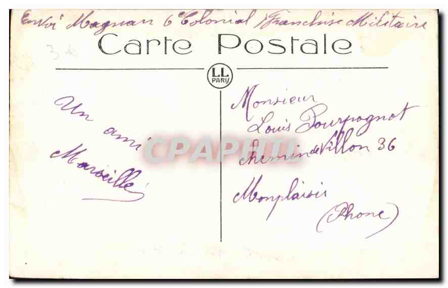 CPA Marseille Le Pont Transbordeur  — Verso