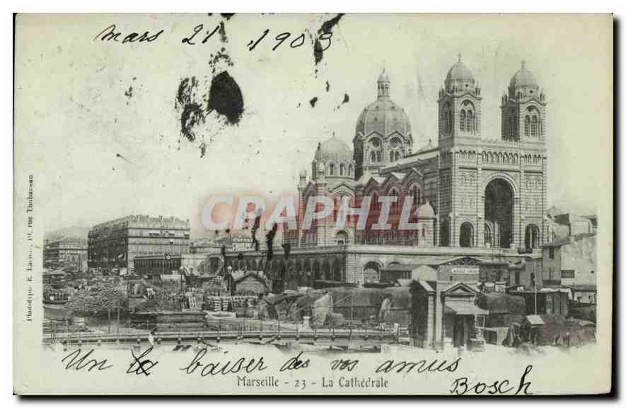 CPA Marseille La Cathedrale 