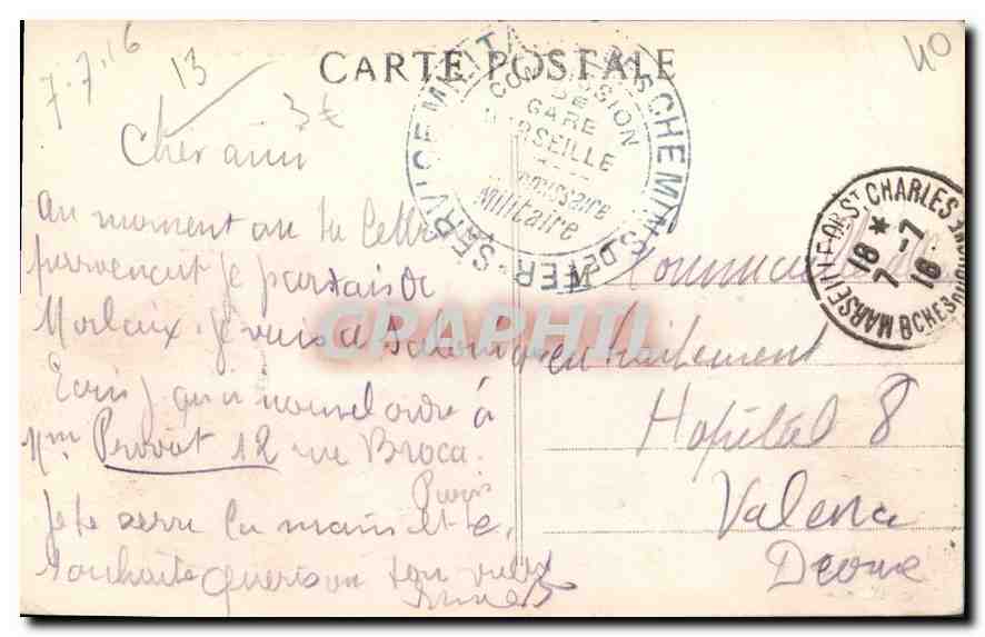 CPA Marseille Un coin du Vieux port  — Verso