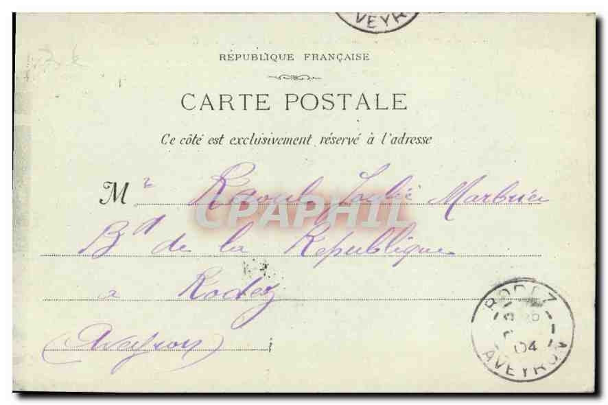CPA Marseille Un coin de la Corniche  — Verso