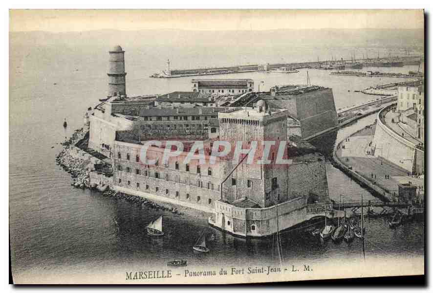 CPA Marseille Panorama du Fort Saint Jean 