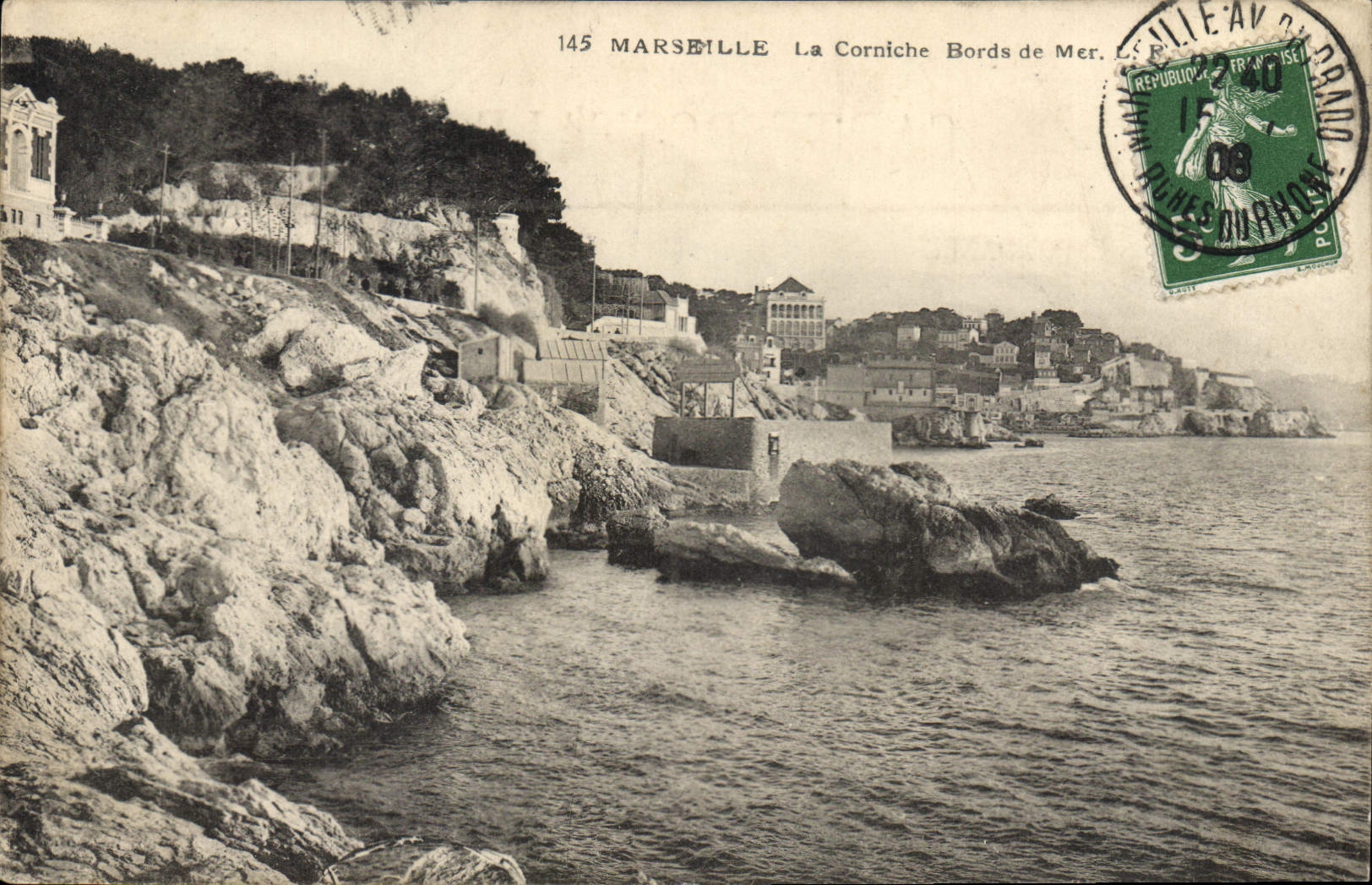 CPA Marseille La Corniche Bords de Mer 