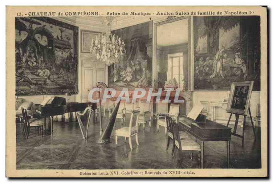 CPA Chateau de Compiegne Salon de Musique ancien salon de famille de Napoleon Ier 