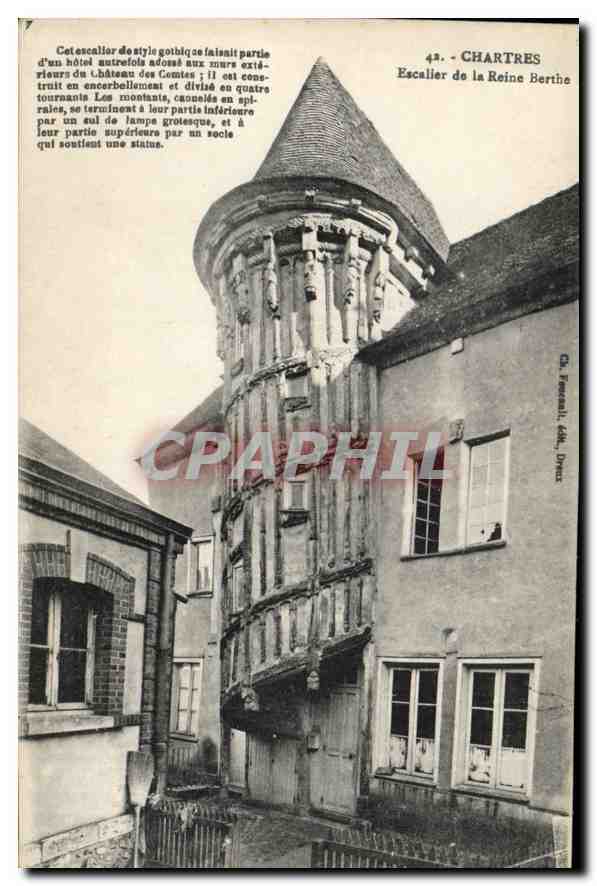 CPA Chartres Escalier de la Reine Berthe 
