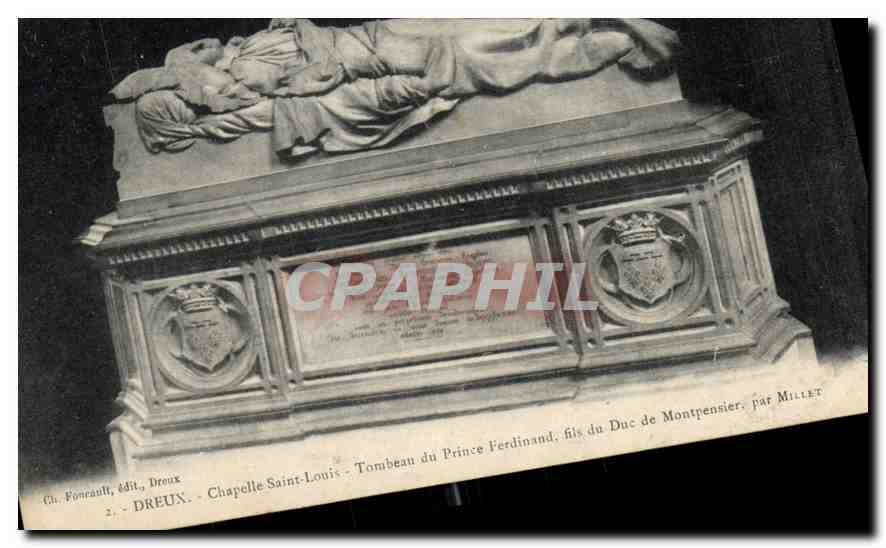 Tombeau du Prince Ferdinand, fils du Duc de Montpensier — Chapelle Saint-Louis, Dreux — éditeur Gl. Fonceault, n°2