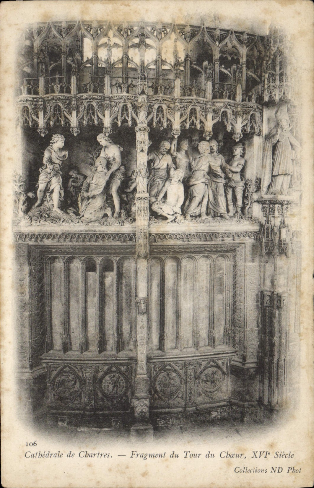 Cathédrale de Chartres — Fragment du Tour du Chœur, XVIIe Siècle — Collections ND Phot
