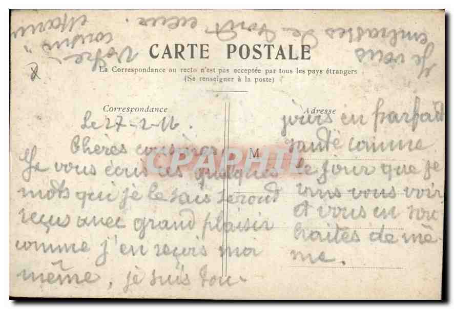 CPA Paris Notre Dame  — Rückseite