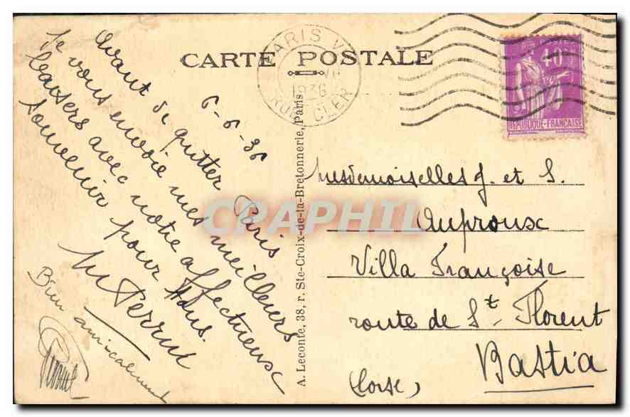 CPA Paris Notre Dame facade  — Verso