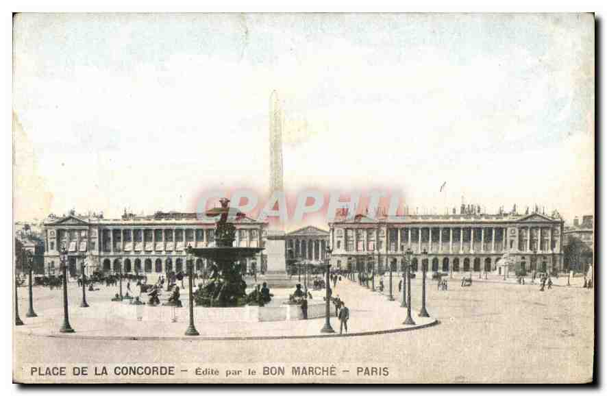 CPA Place de la Concorde Edite par le Bon Marche Paris 