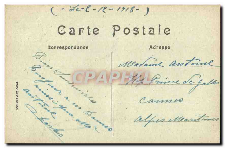 CPA Paris L'Ecole Militaire Avenue de la Motte Picquet  — Rückseite