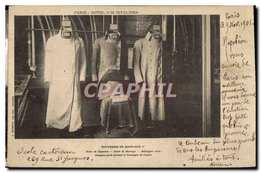 CPA Paris Hotel des Invalides Souvenir de Napoleon Ier 