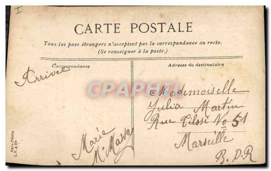CPA Marseille Notre Dame de la Garde  — Rückseite