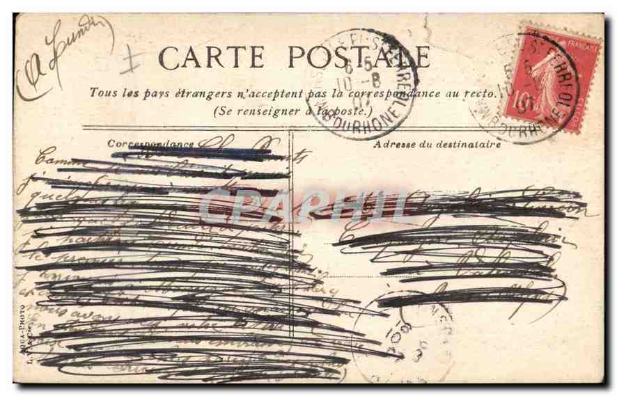 CPA Marseille l'Anscenseur de Notre Dame de la Garde  — Rückseite