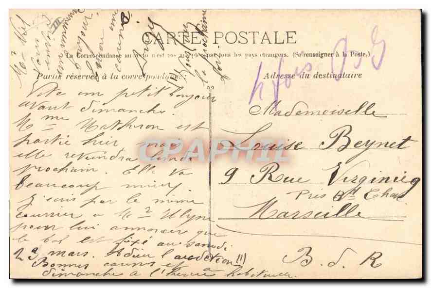 Marseille - Les Fiscenseurs de N. D. de la Garde (Départ de la Vierge) — Guende phot. Marseille, n° 561 — Verso