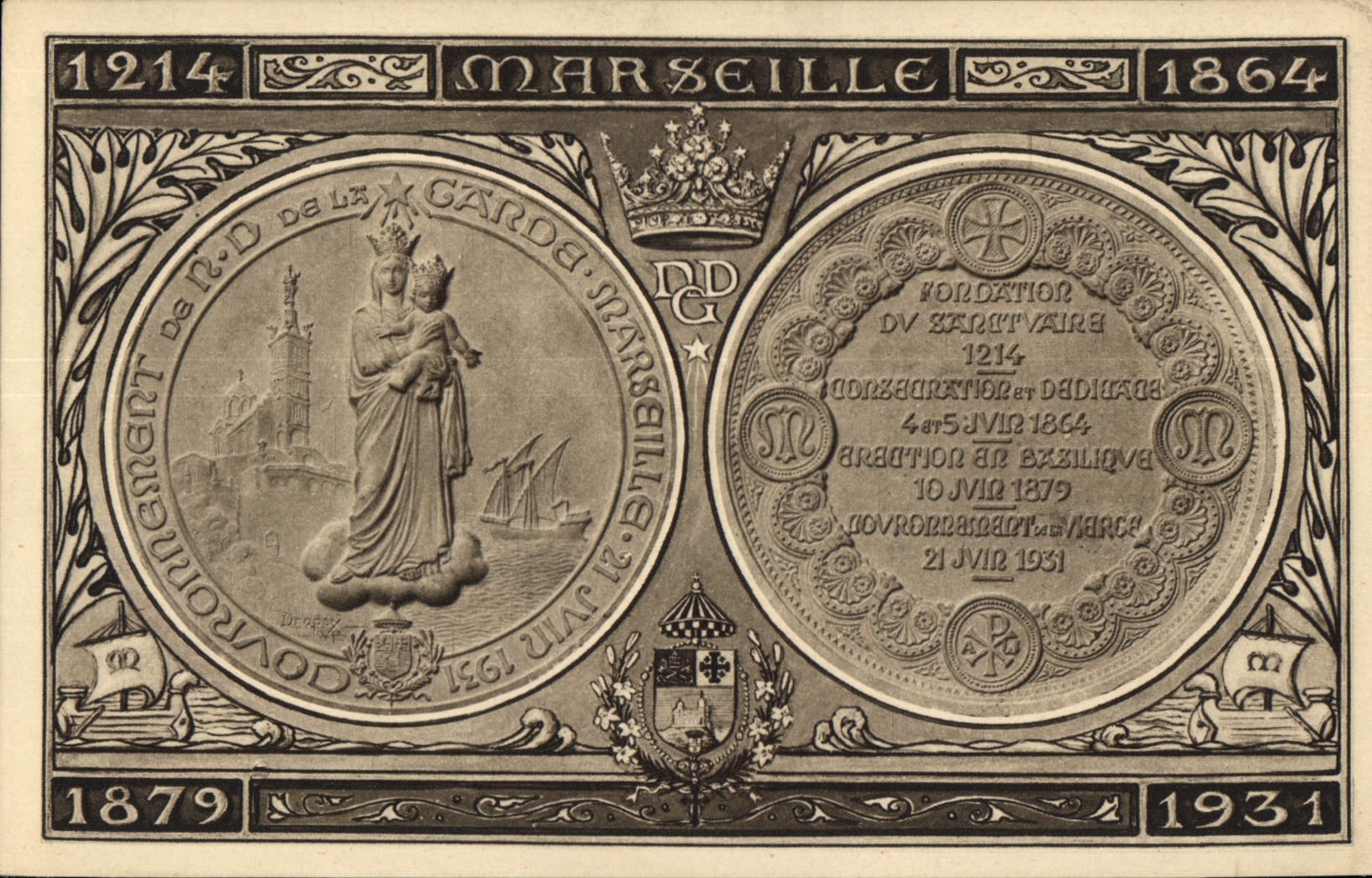 Marsiglia — Ricordo di N.S. della Guardia — Edizione speciale della Basilica