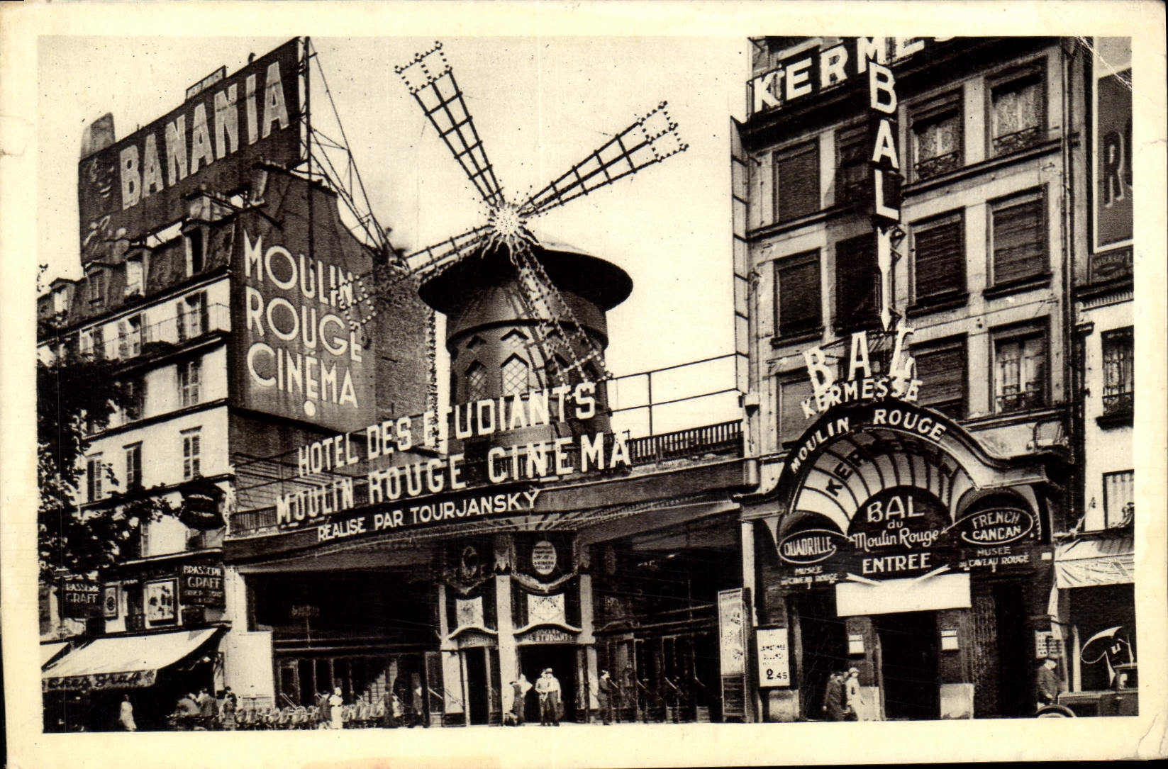 CPA Paris Le Moulin Rouge Publicite Banania