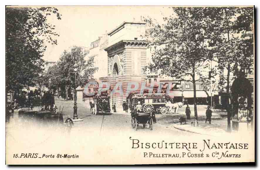 CPA Paris Porte St Martin Biscuiterie Nantaise