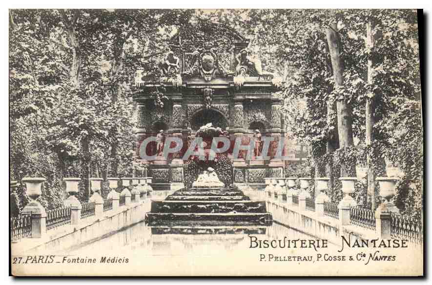 CPA Paris Fontaine Medicis Biscuiterie Nantaise