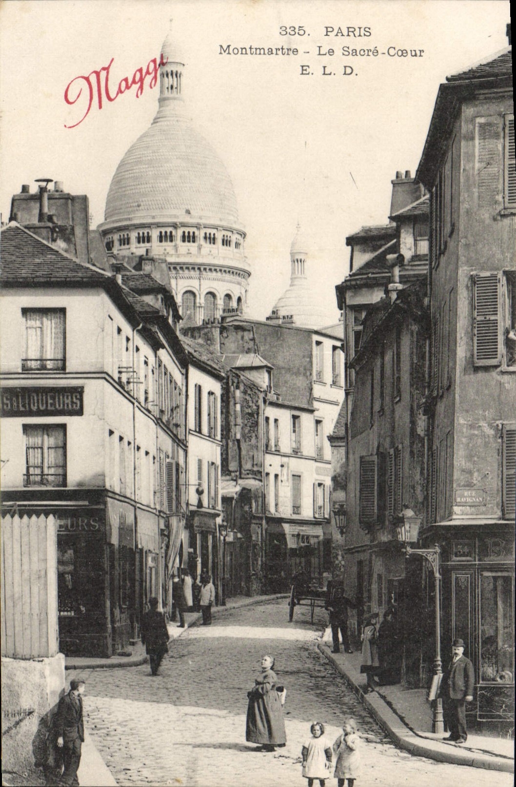 CPA Paris Montmartre Le Sacre Coeur Publicite Maggi